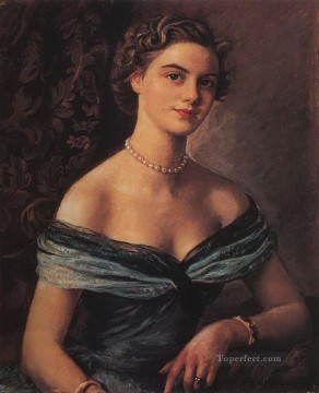 女性 Painting - ヘレーネ・デ・ルア王女 ジャン・ド・メロード 1954年 美しい女性 女性